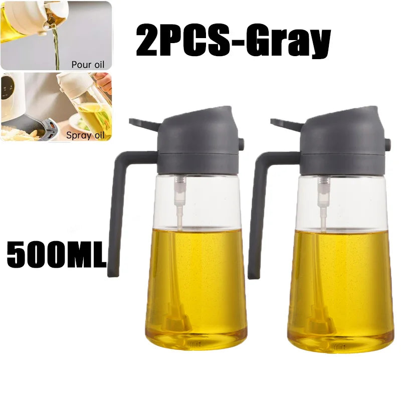 Botella pulverizadora de aceite de 200/300/500ml, pulverizador de aceite de oliva para cocinar barbacoa, pulverizador de aceite para hornear de plástico, botella vacía, botella de vinagre o cepillo de aceite