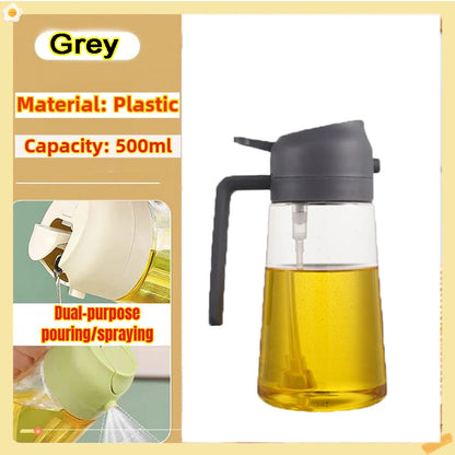 Botella pulverizadora de aceite de 200/300/500ml, pulverizador de aceite de oliva para cocinar barbacoa, pulverizador de aceite para hornear de plástico, botella vacía, botella de vinagre o cepillo de aceite