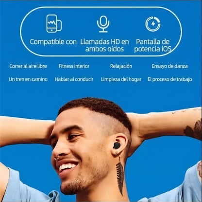 Auriculares Bluetooth inalámbricos TWS A6S, para Android, iOS y cualquier dispositivo Bluetooth.
